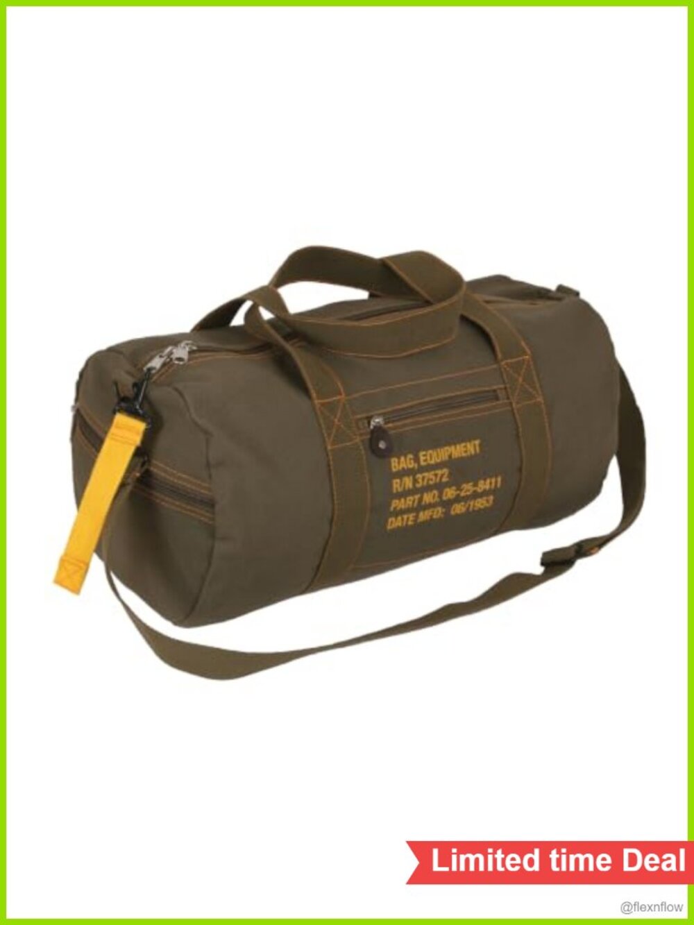 Heavyweight Cotton Canvas Equipment Bag Duffel Carryall 22L